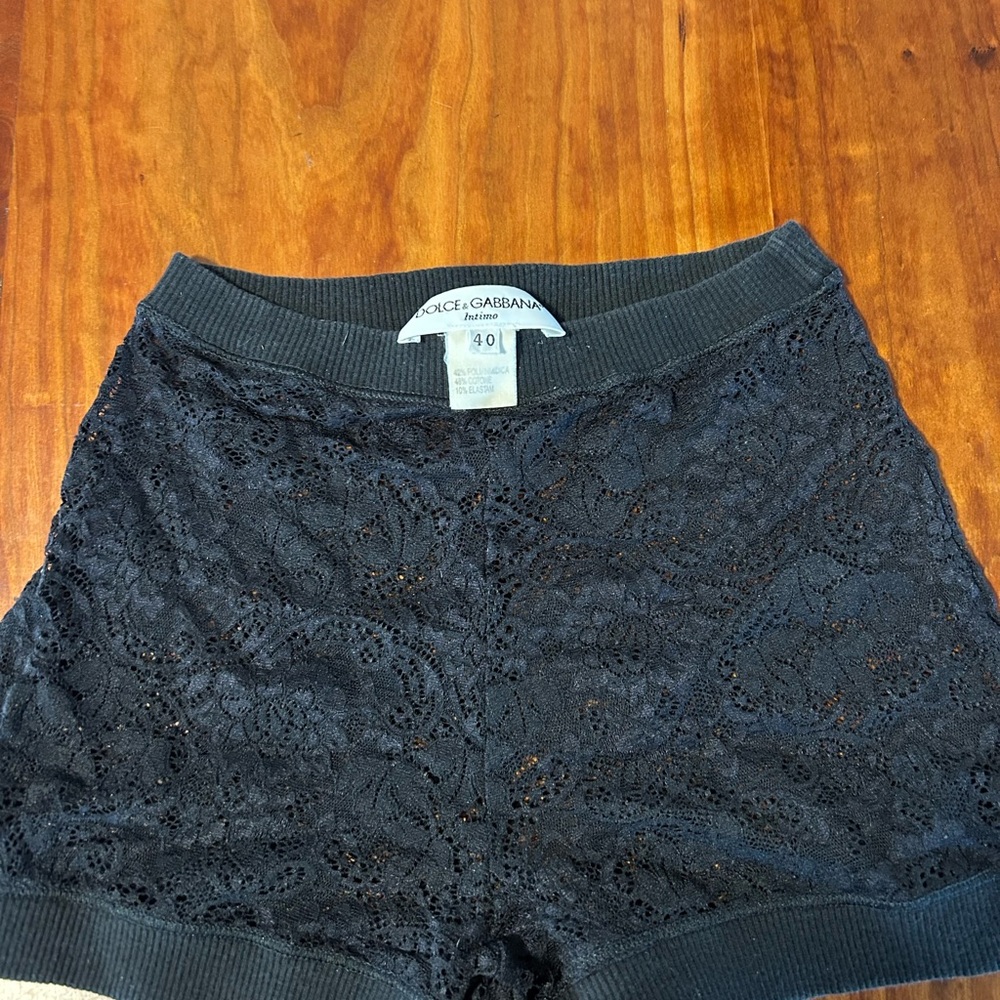 RARE Vintage Dolce & Gabbana Black Lace Panties